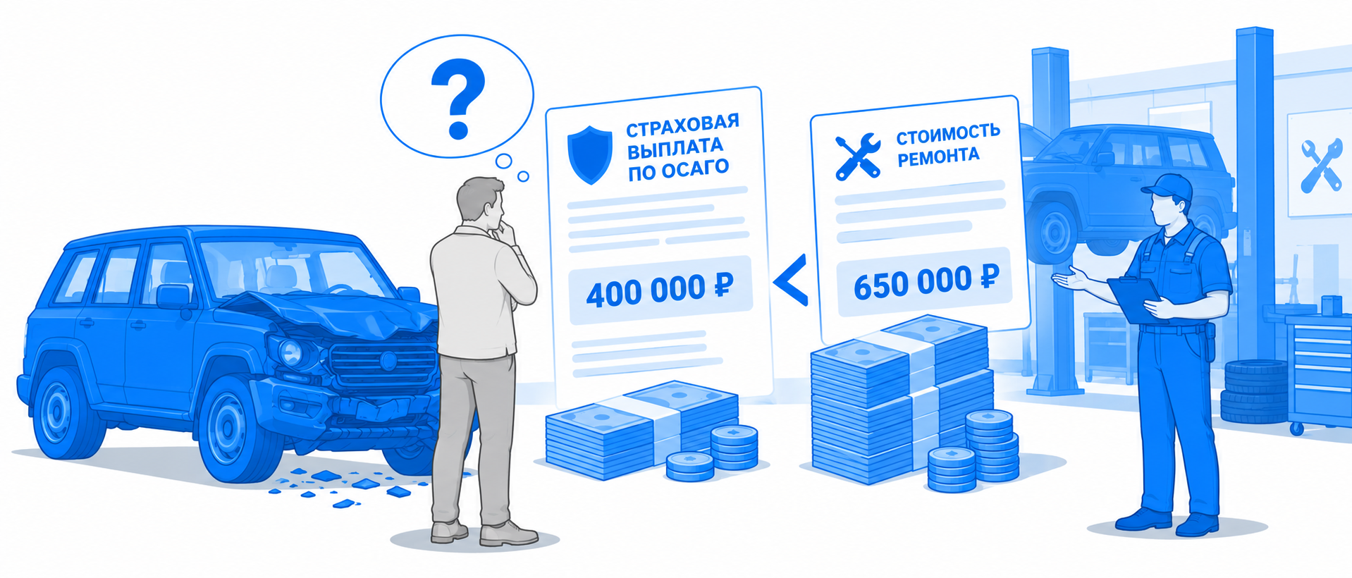 Расчет страховой выплаты по ОСАГО